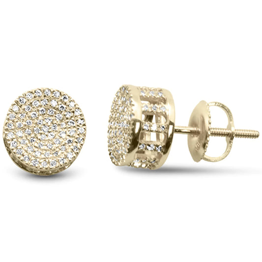 .27ct 10K Yellow Gold Circle Diamond Fashion Earrings