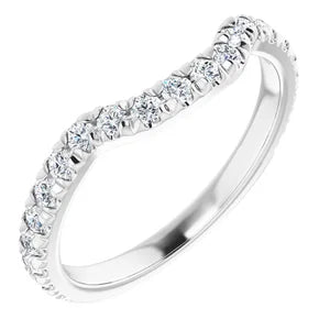 Petite Pave Notched Band