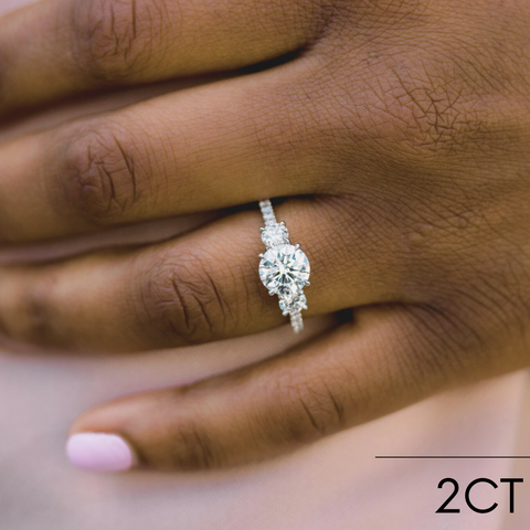 Round 3 Stone Trellis Pave Ring