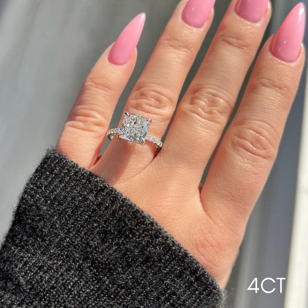 Hidden halo 2025 cushion cut