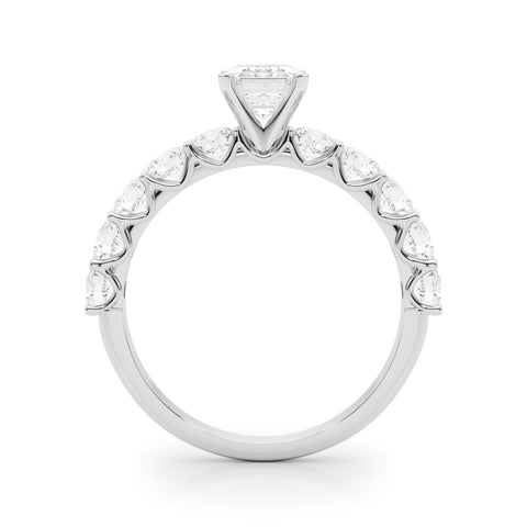 Emerald with 10 Stone Prong Set Band