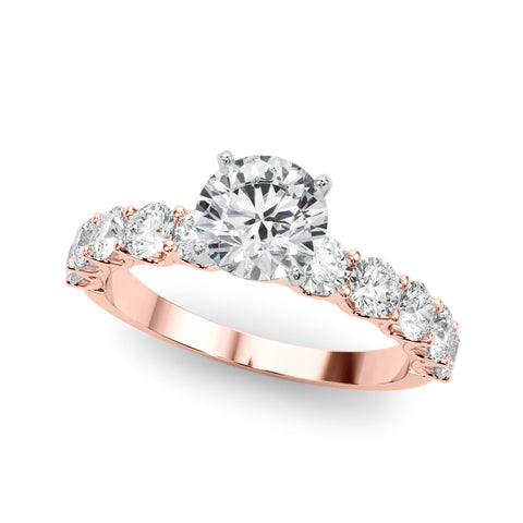 Round with 10 Stone Prong Set Band