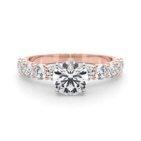 Round with 10 Stone Prong Set Band