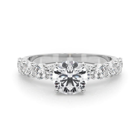 Round with 10 Stone Prong Set Band