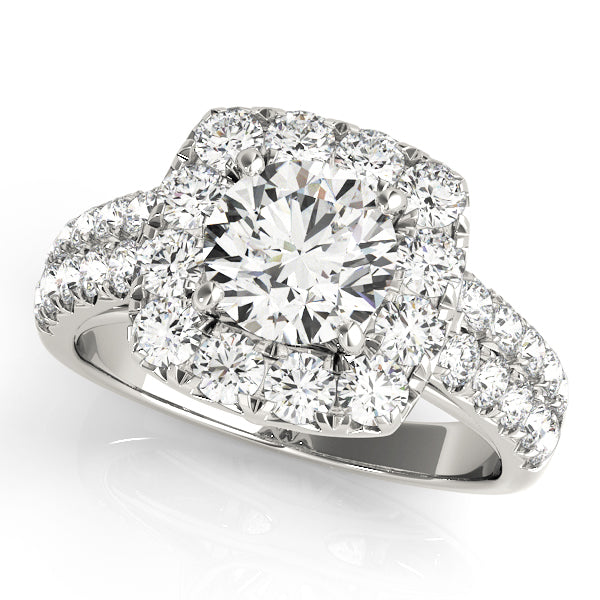 Cushion Halo Double Row Band