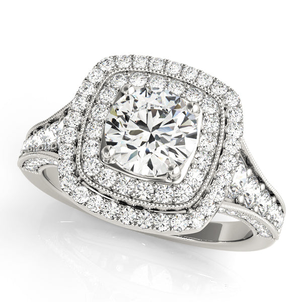 Royal Round Double Halo Ring