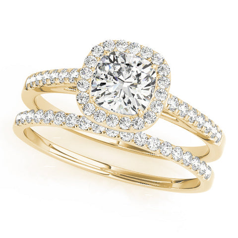 Lab Diamond Classic Cushion Halo