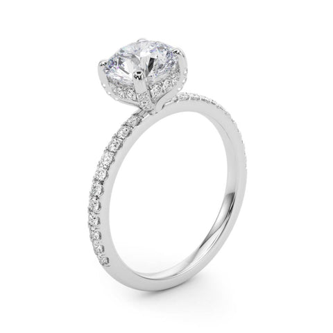Lab Diamond Round Hidden Halo
