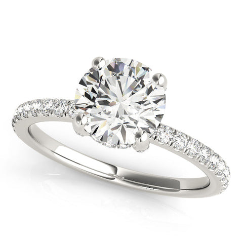 Lab Diamond Round Hidden Halo
