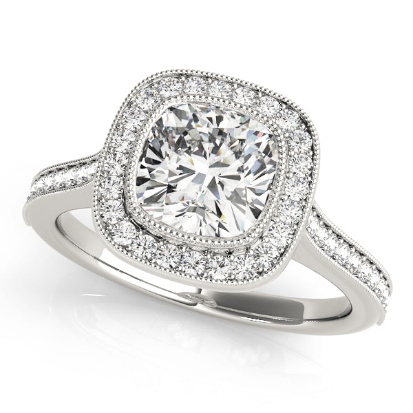 Cushion Halo Vintage Ring