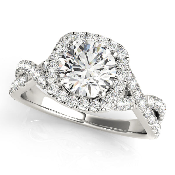 Round Infinity Halo Ring