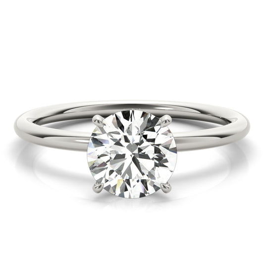 Lab Diamond Round Solitaire with Hidden Halo