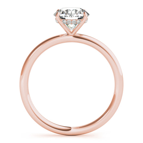 Round Solitaire with Hidden Halo