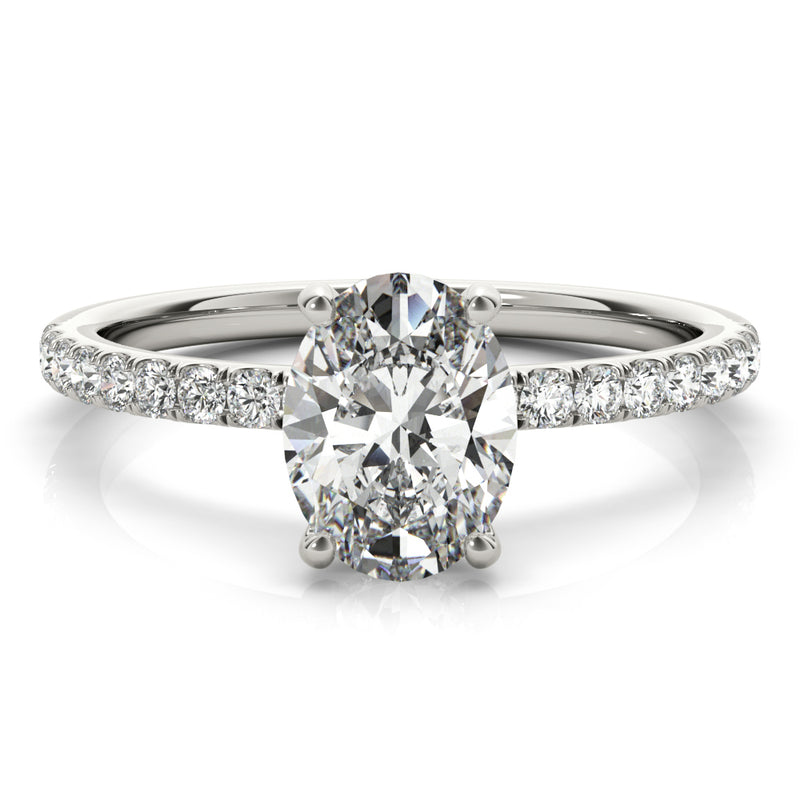 Oval Pave Hidden Halo