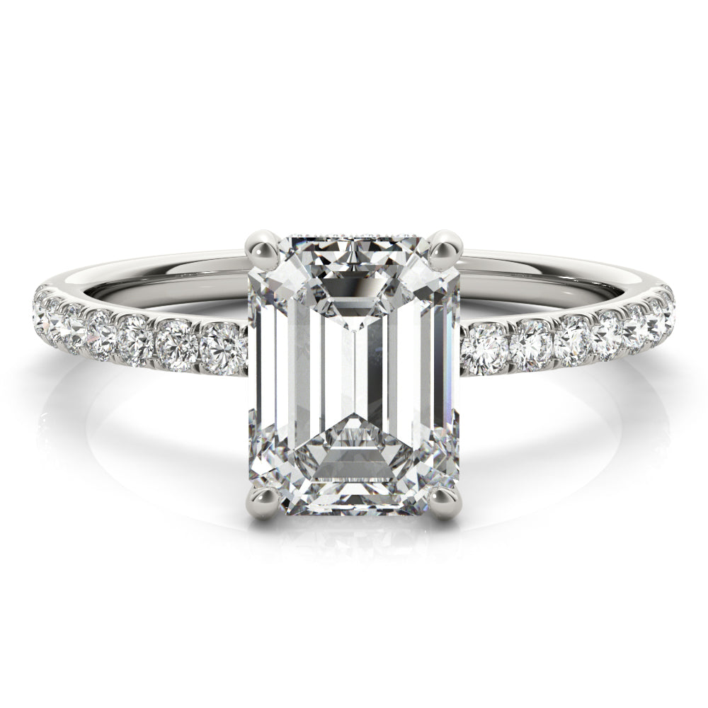 Emerald Pave Hidden Halo