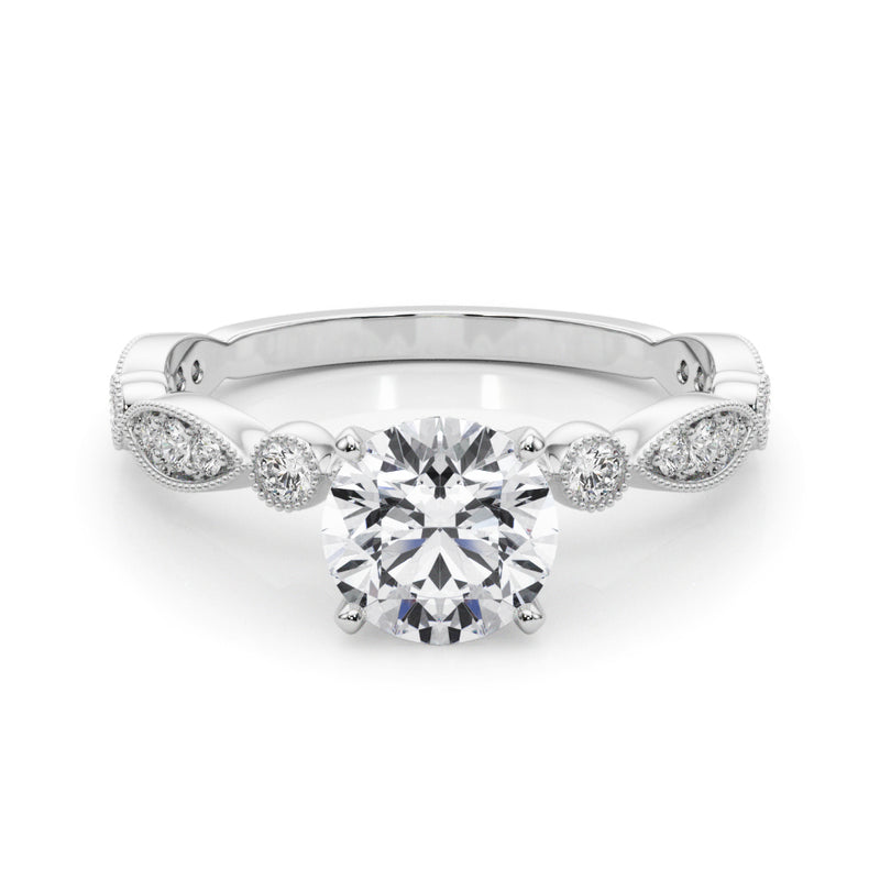 Vintage Round with Marquise Alternating Band