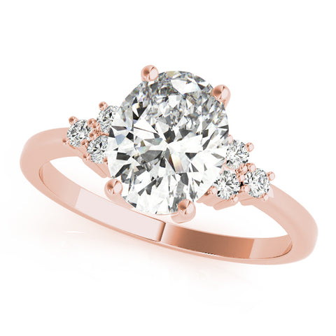 Oval with Triple Cluster Accent