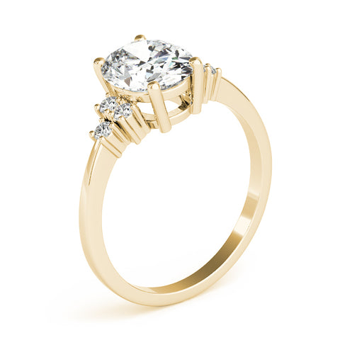 Oval with Triple Cluster Accent