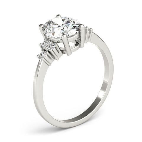 Oval with Triple Cluster Accent