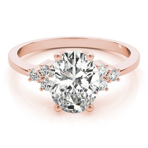 Oval with Triple Cluster Accent