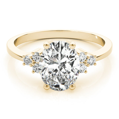 Oval with Triple Cluster Accent