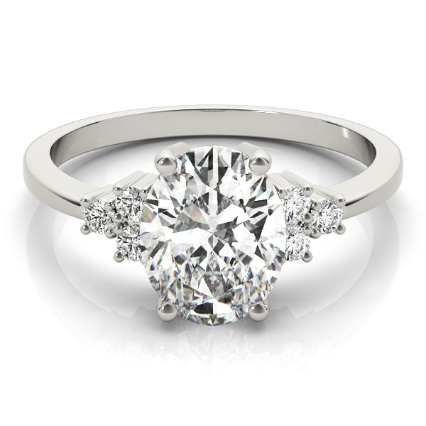 Oval with Triple Cluster Accent