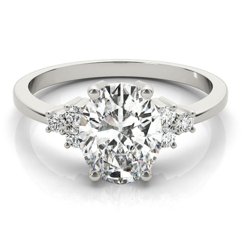 Oval with Triple Cluster Accent