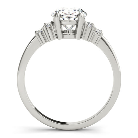Oval with Triple Cluster Accent