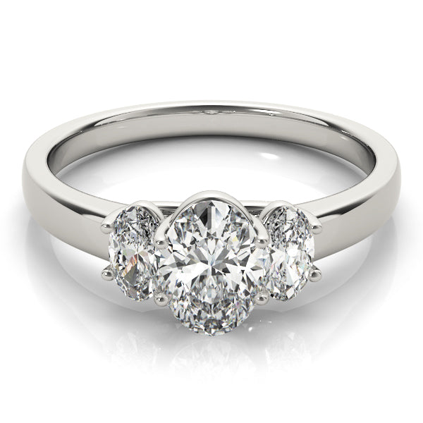 Classic Oval 3 Stone Trellis Ring