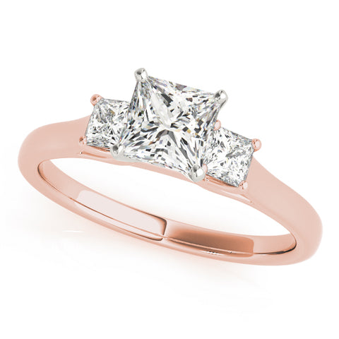 Classic Princess 3 Stone Trellis Ring