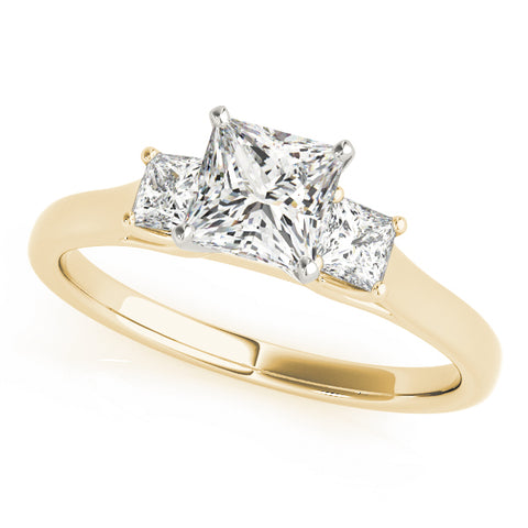 Classic Princess 3 Stone Trellis Ring