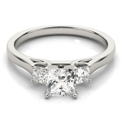 Classic Princess 3 Stone Trellis Ring