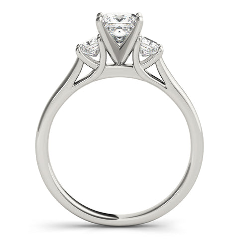 Classic Princess 3 Stone Trellis Ring