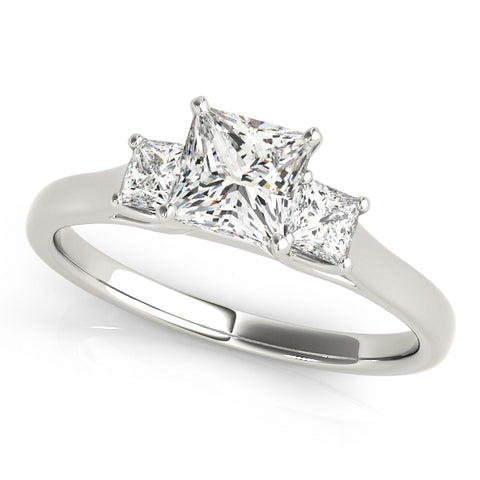 Classic Princess 3 Stone Trellis Ring