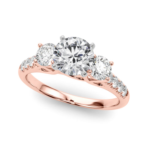 Round 3 Stone Trellis Pave Ring