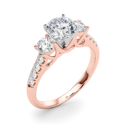 Round 3 Stone Trellis Pave Ring