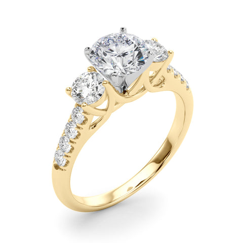 Round 3 Stone Trellis Pave Ring