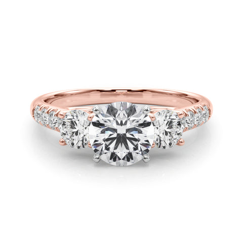 Round 3 Stone Trellis Pave Ring