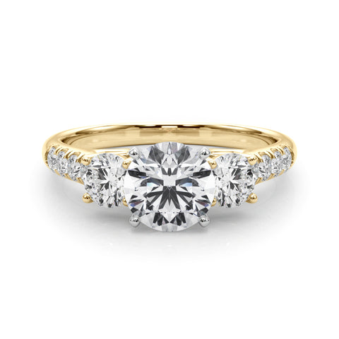 Round 3 Stone Trellis Pave Ring