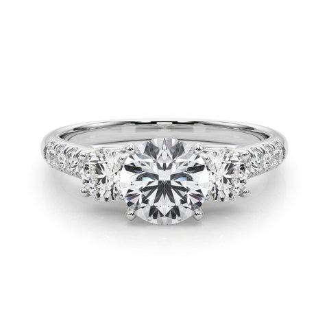 Round 3 Stone Trellis Pave Ring