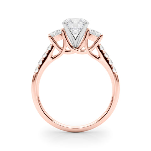 Round 3 Stone Trellis Pave Ring