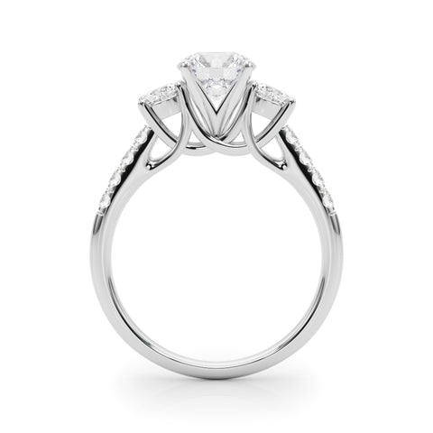 Round 3 Stone Trellis Pave Ring