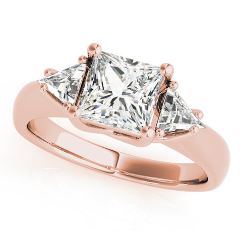 Princess 3 Stone with Trillions