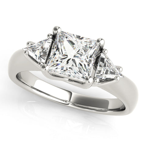 Princess 3 Stone with Trillions