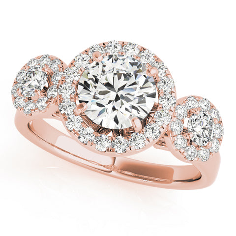 Round 3 Stone Halo Ring