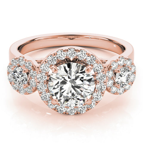 Round 3 Stone Halo Ring
