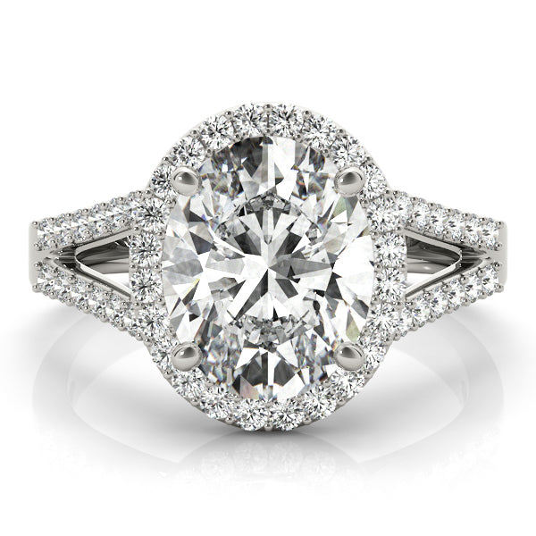 Oval Halo with Split Shank