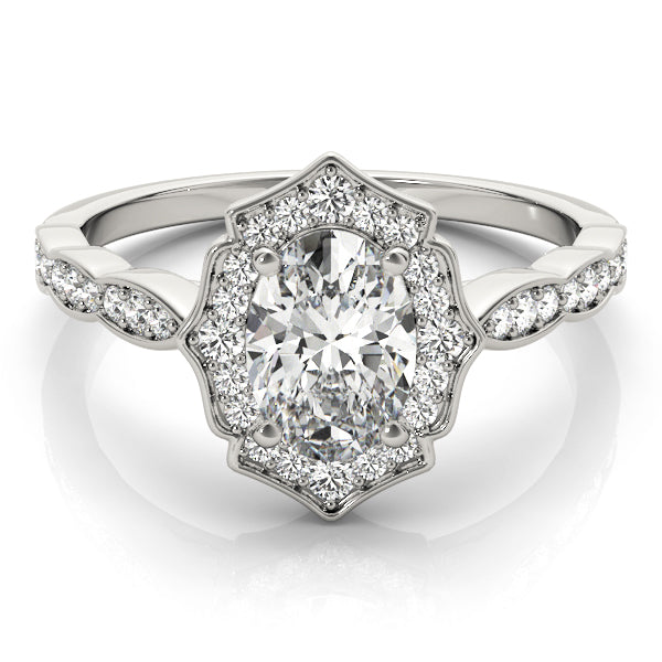 Vintage Oval Halo Ring