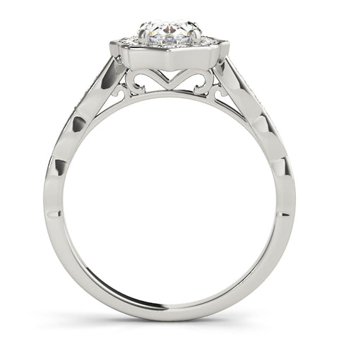 Vintage Oval Halo Ring