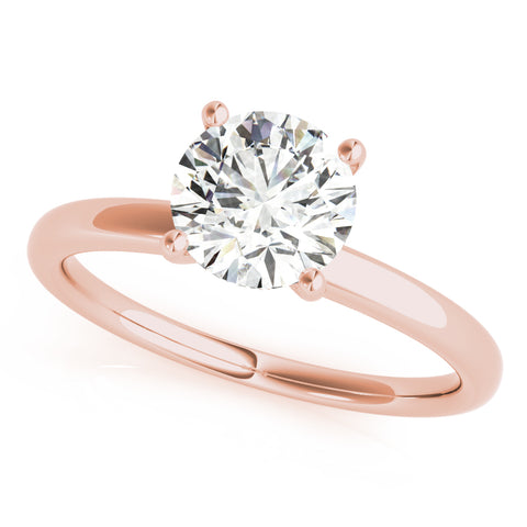 Round Solitaire with Hidden Halo Neck
